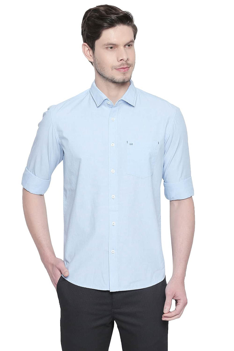 BASICS SLIM FIT FIL A FIL SHIRT