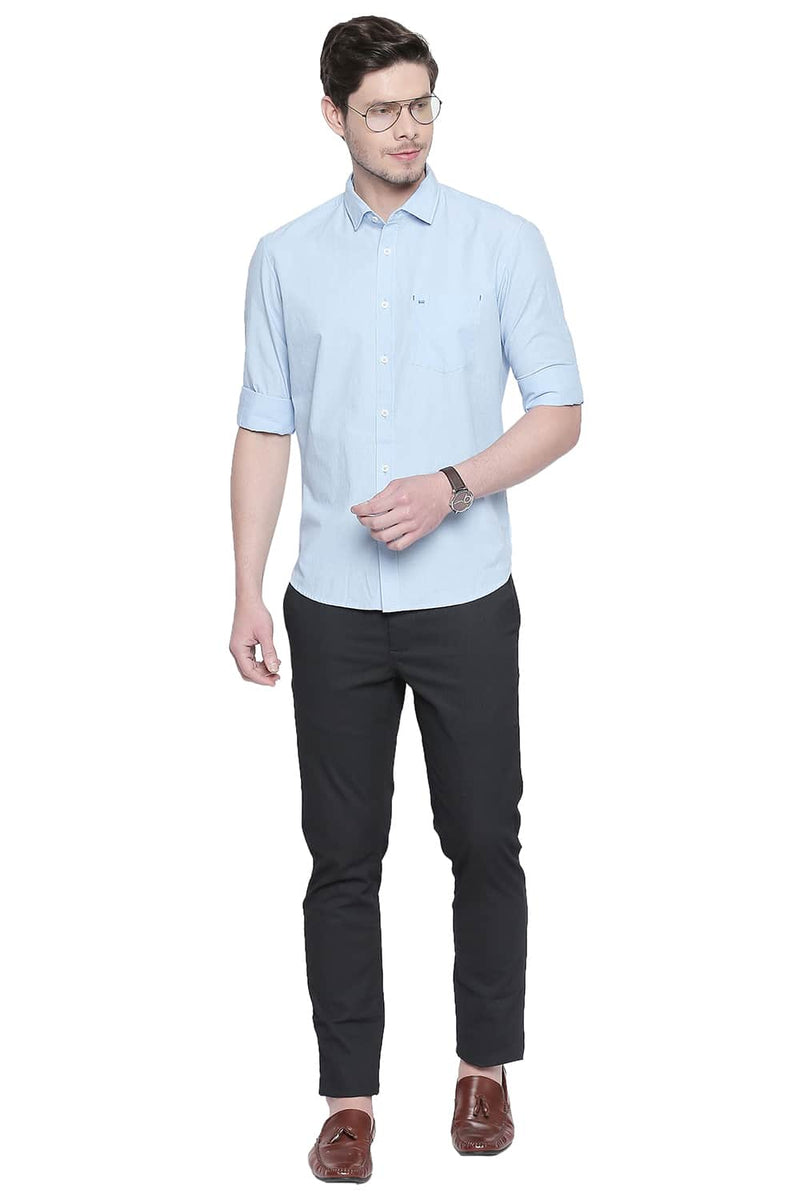 BASICS SLIM FIT FIL A FIL SHIRT