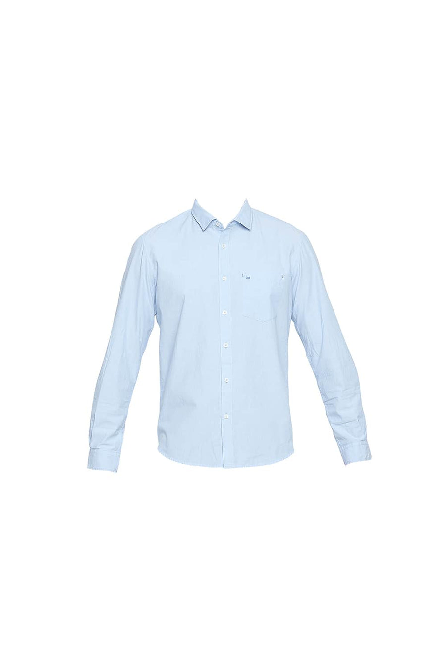 BASICS SLIM FIT SKYWAY BLUE FIL A FIL SHIRT
