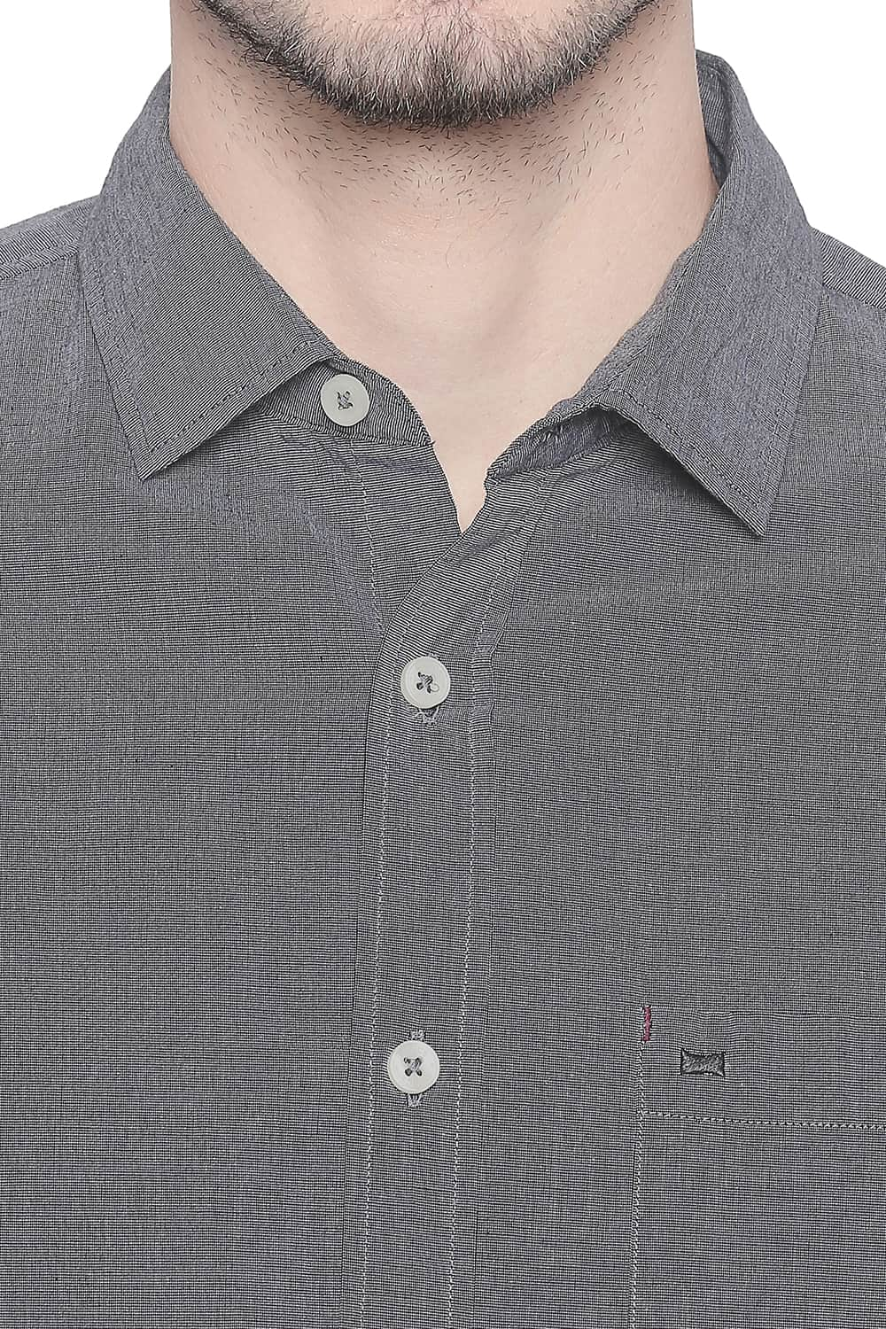 BASICS SLIM FIT FIL A FIL SHIRT