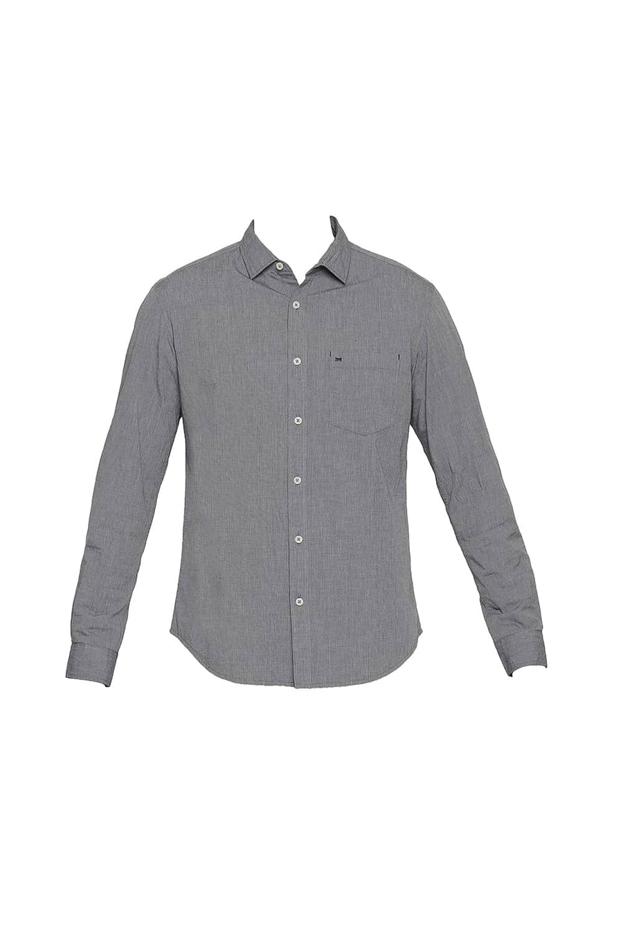 BASICS SLIM FIT PHANTOM BLACK FIL A FIL SHIRT
