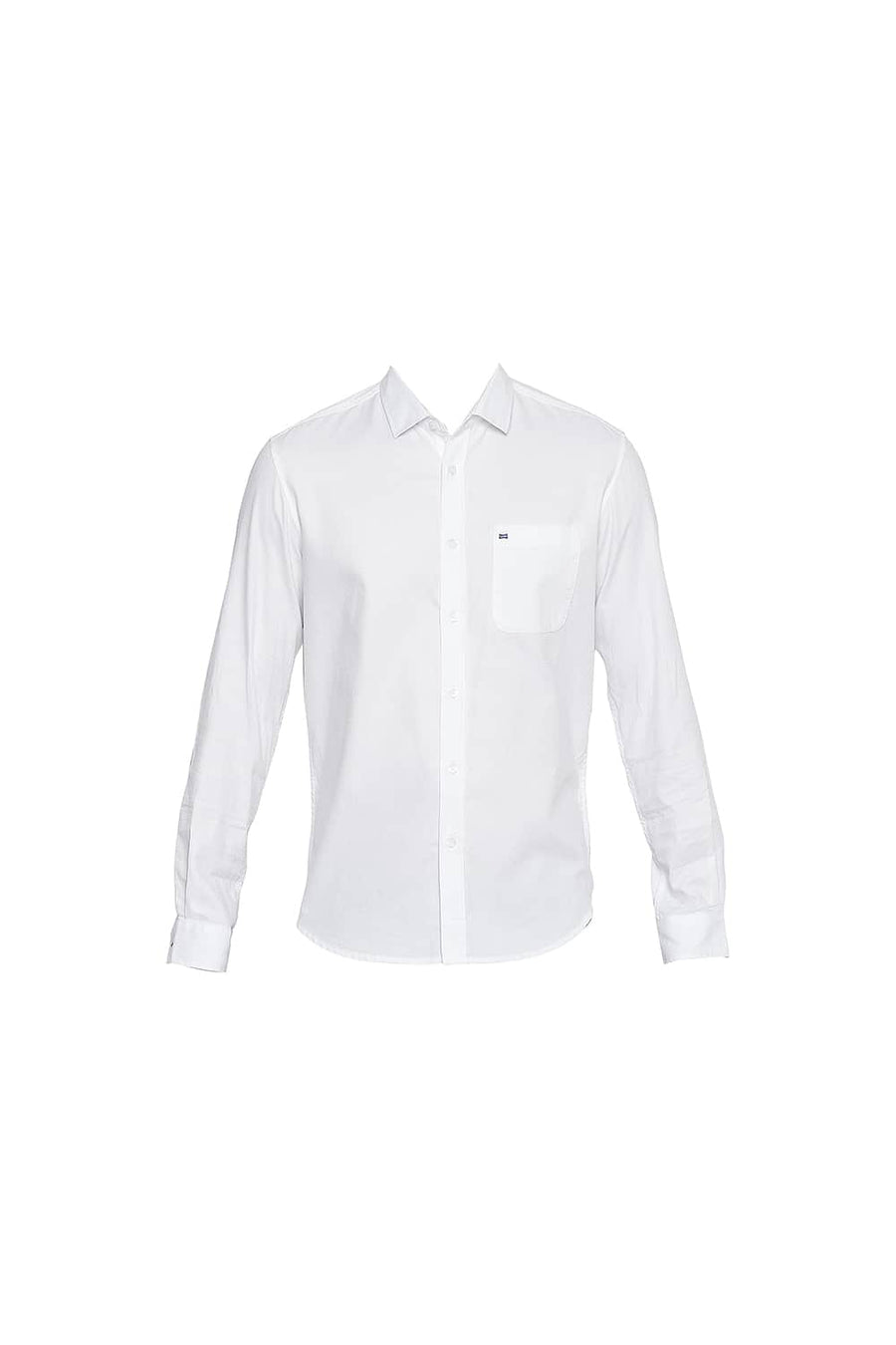 BASICS SLIM FIT BLANC WHITE DOBBY SHIRT