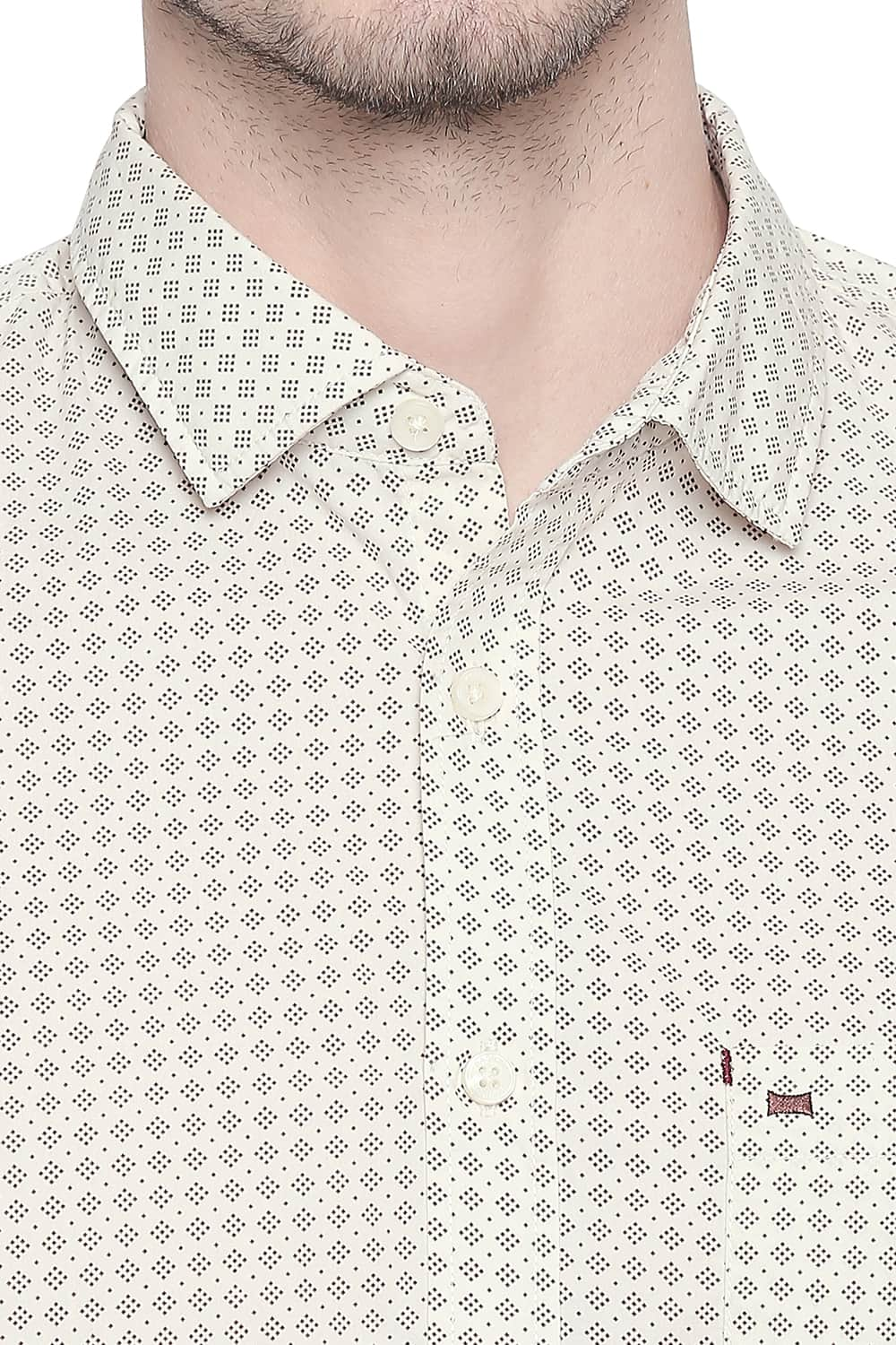 BASICS SLIM FIT PRINTED SHIRT