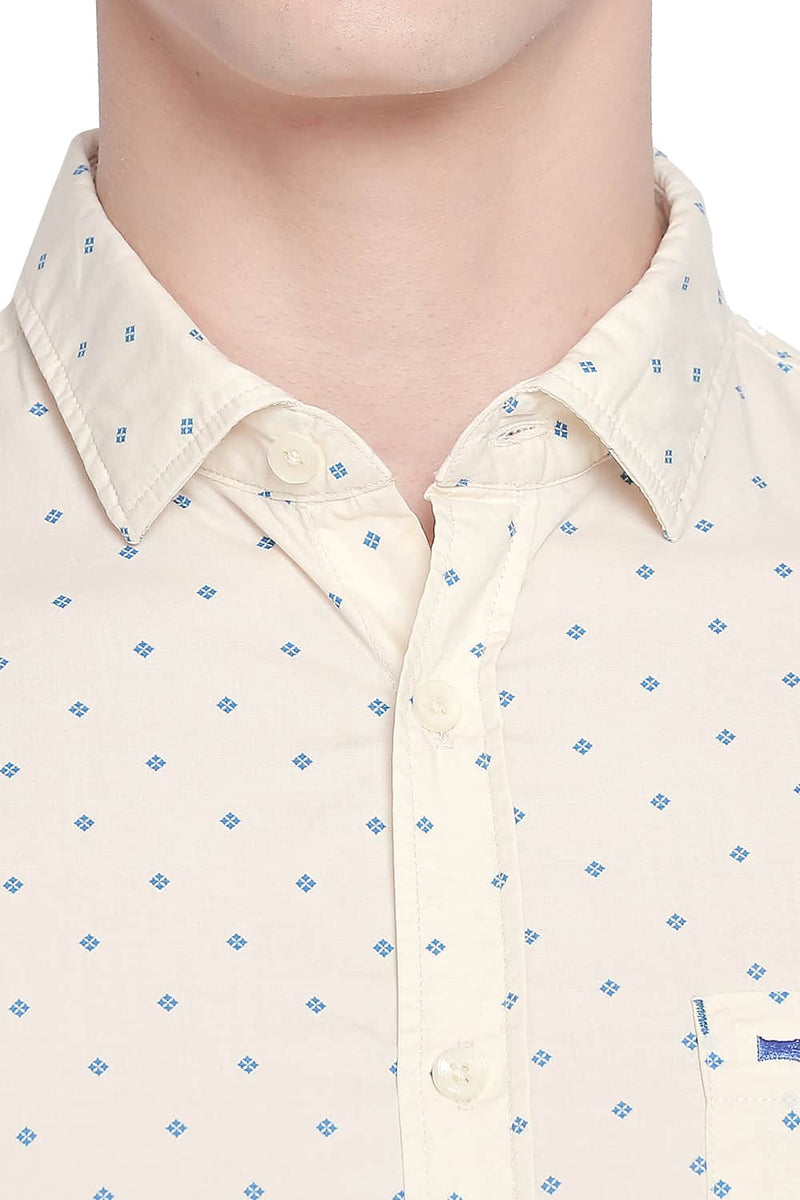 BASICS SLIM FIT PRINTED SHIRT