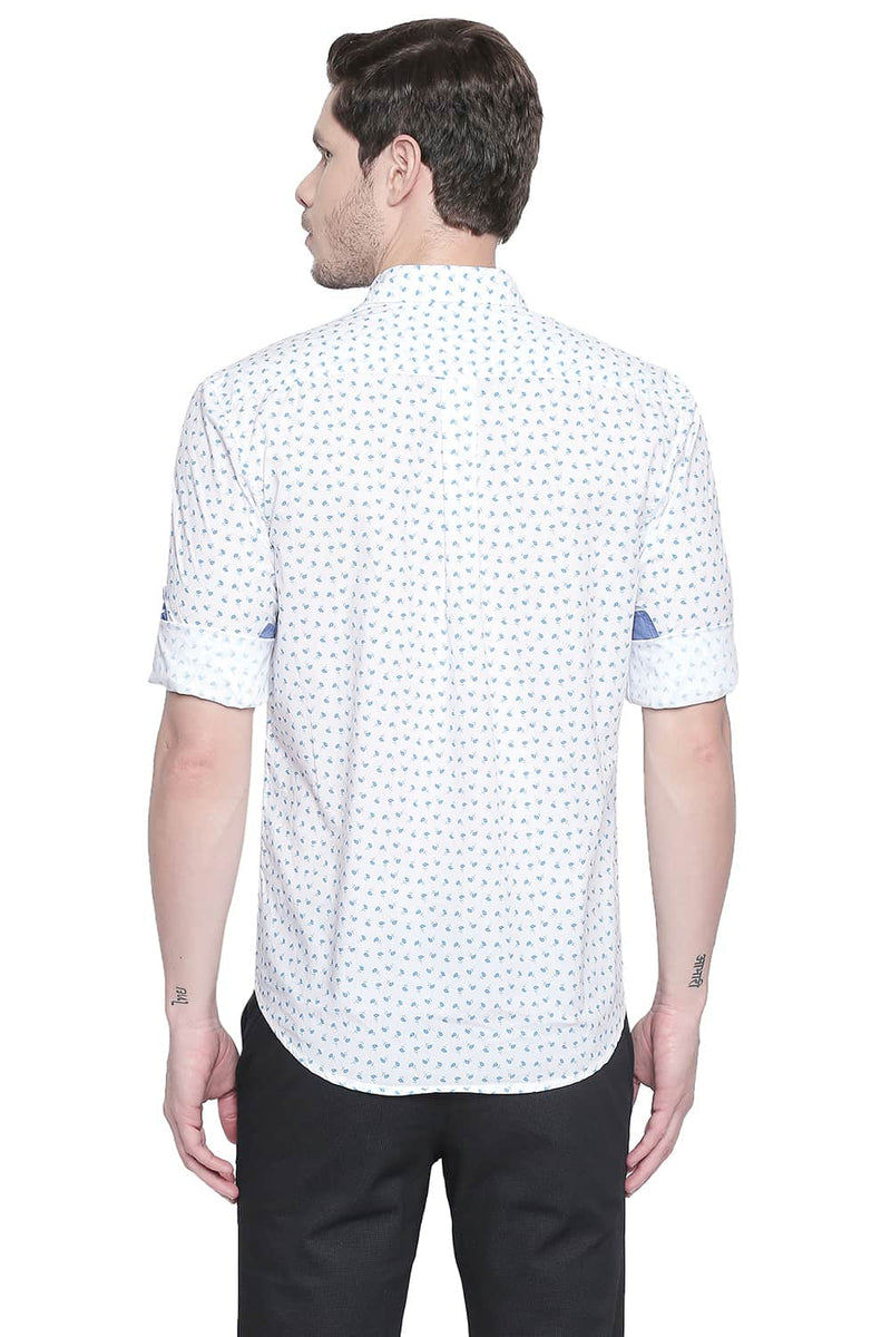 BASICS SLIM FIT PRINTED SHIRT