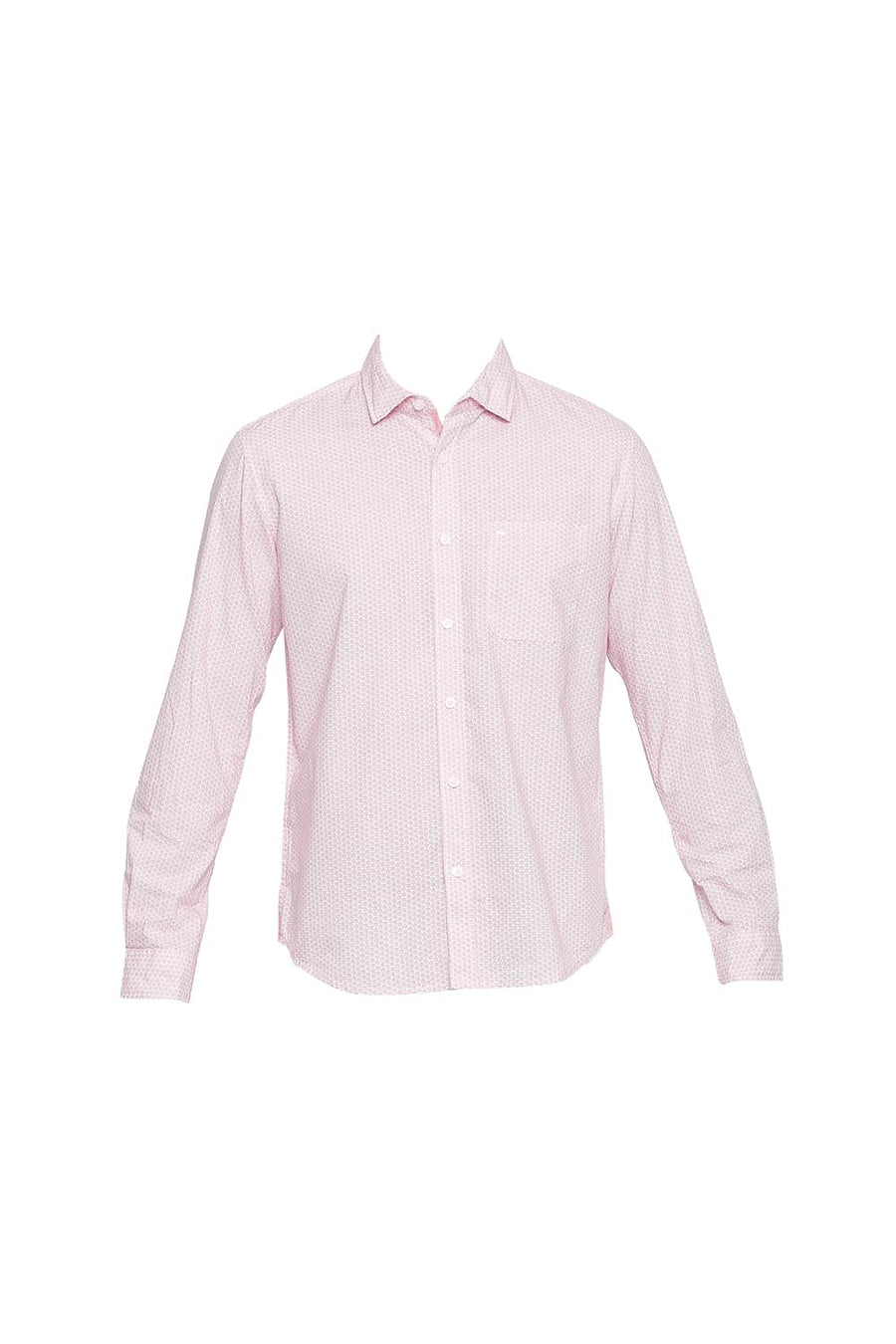 BASICS SLIM FIT RACING RED PRINTED SHIRT