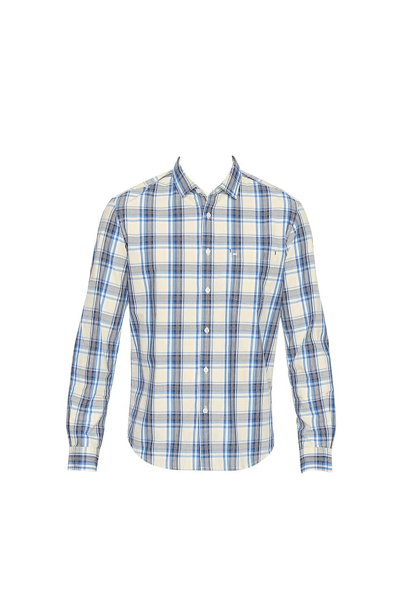 BASICS SLIM FIT CHECKS SHIRT