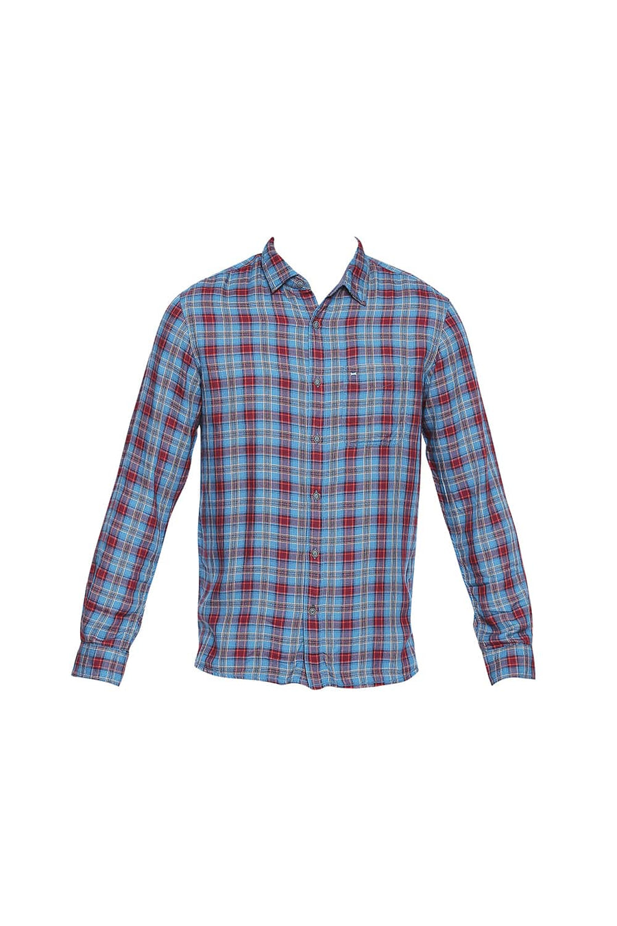 BASICS SLIM FIT BLUE MOON MODAL CHECKS SHIRT