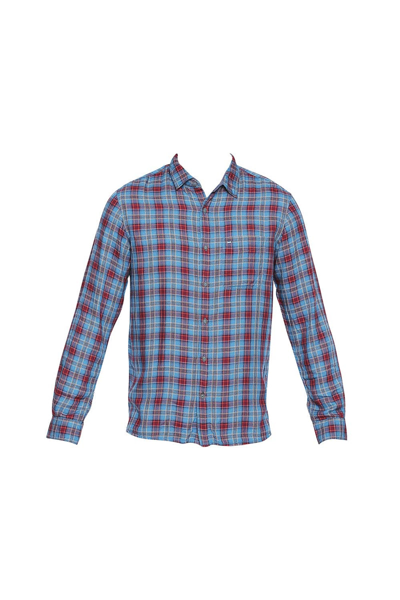 BASICS SLIM FIT MODAL CHECKS SHIRT