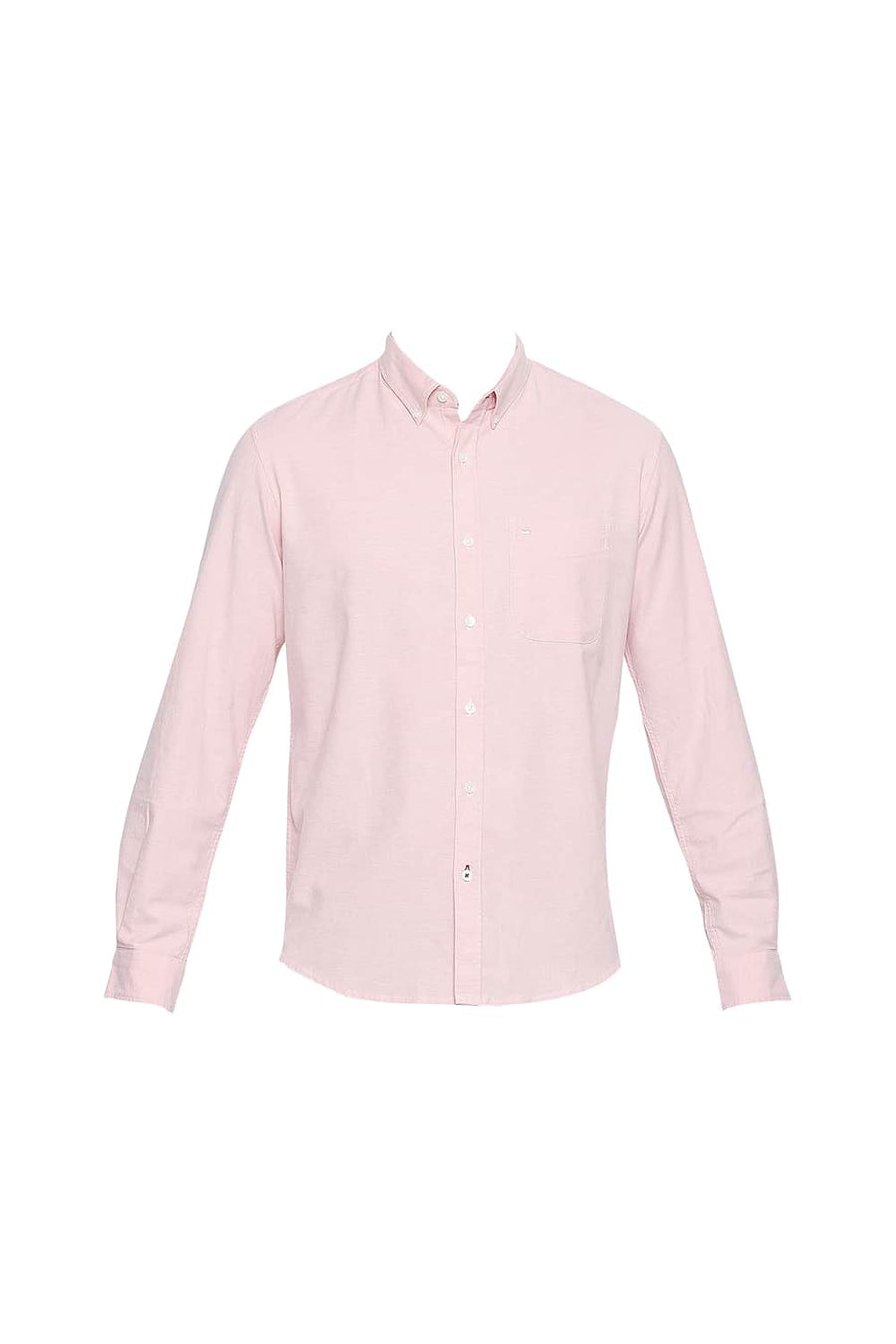 BASICS SLIM FIT CLOUD PINK OXFORD STRETCH SHIRT