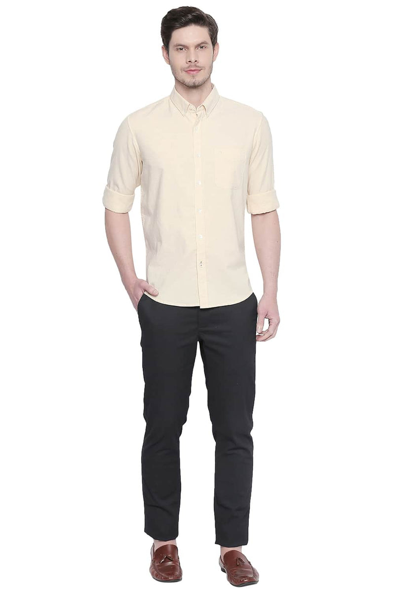 BASICS SLIM FIT OXFORD STRETCH SHIRT