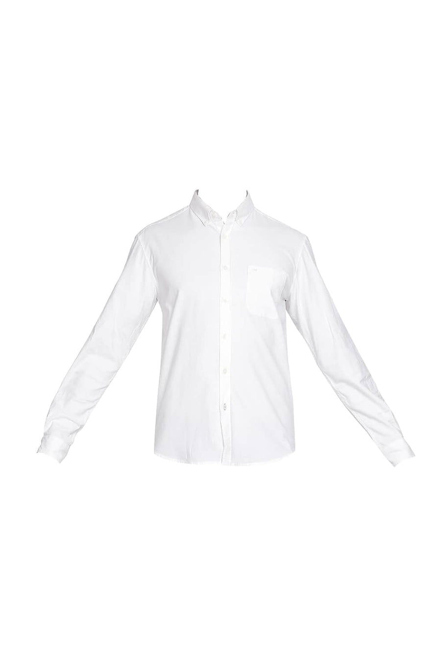BASICS SLIM FIT SNOW WHITE OXFORD SHIRT
