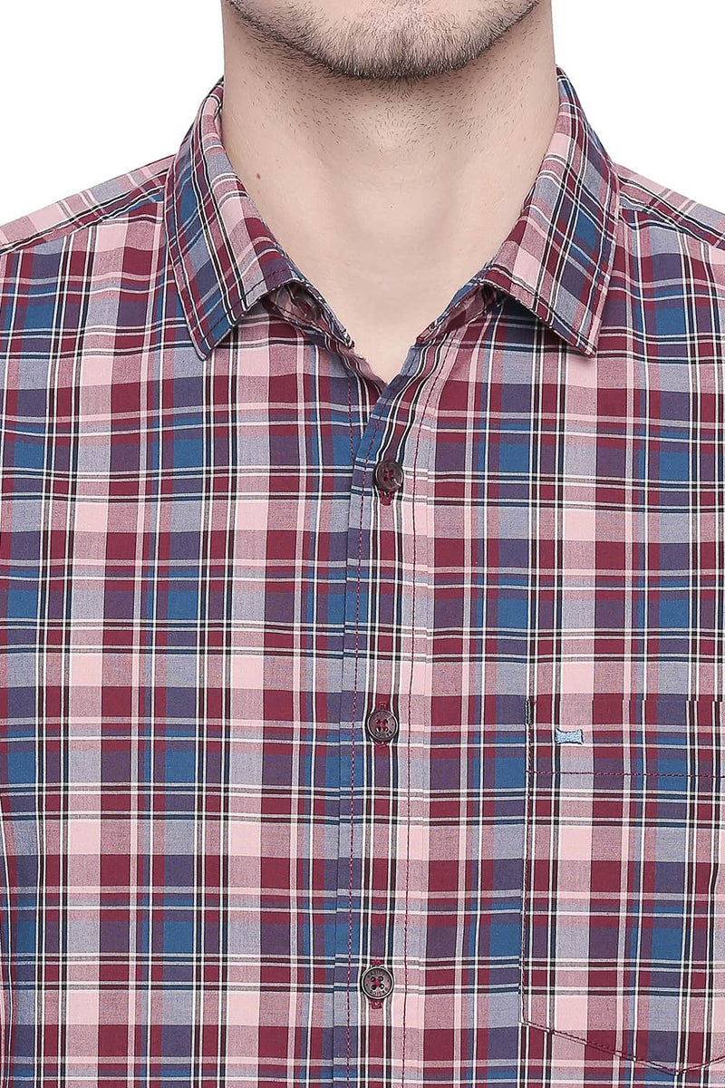 BASICS SLIM FIT CHECKS SHIRT