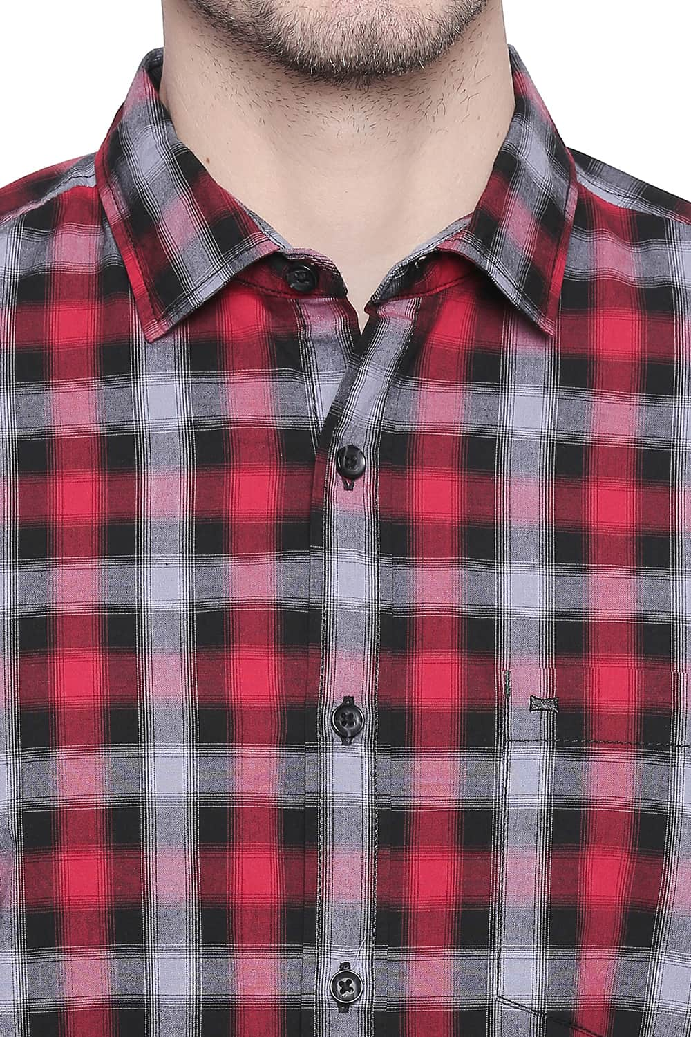 BASICS SLIM FIT CHECKS SHIRT