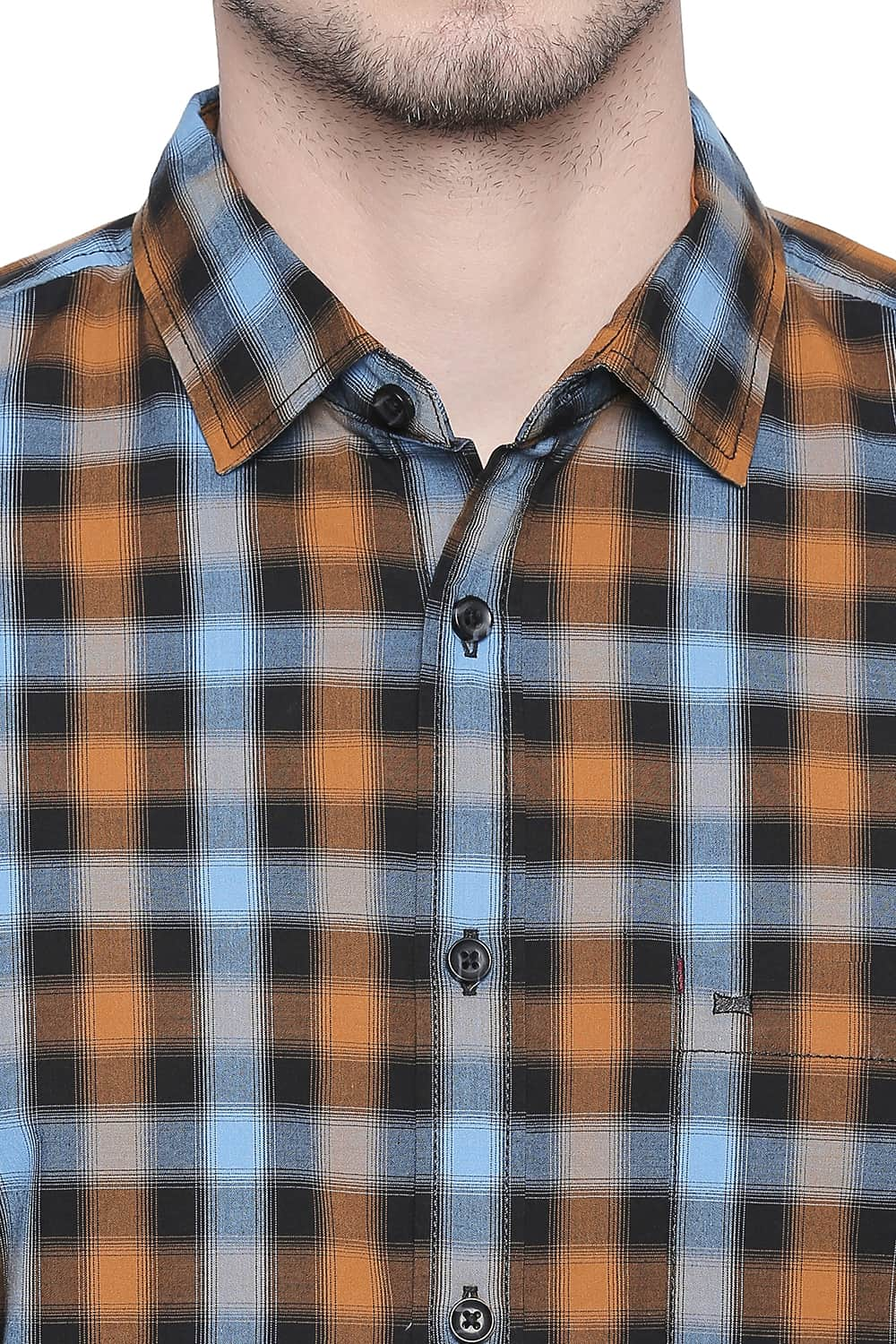 BASICS SLIM FIT CHECKS SHIRT