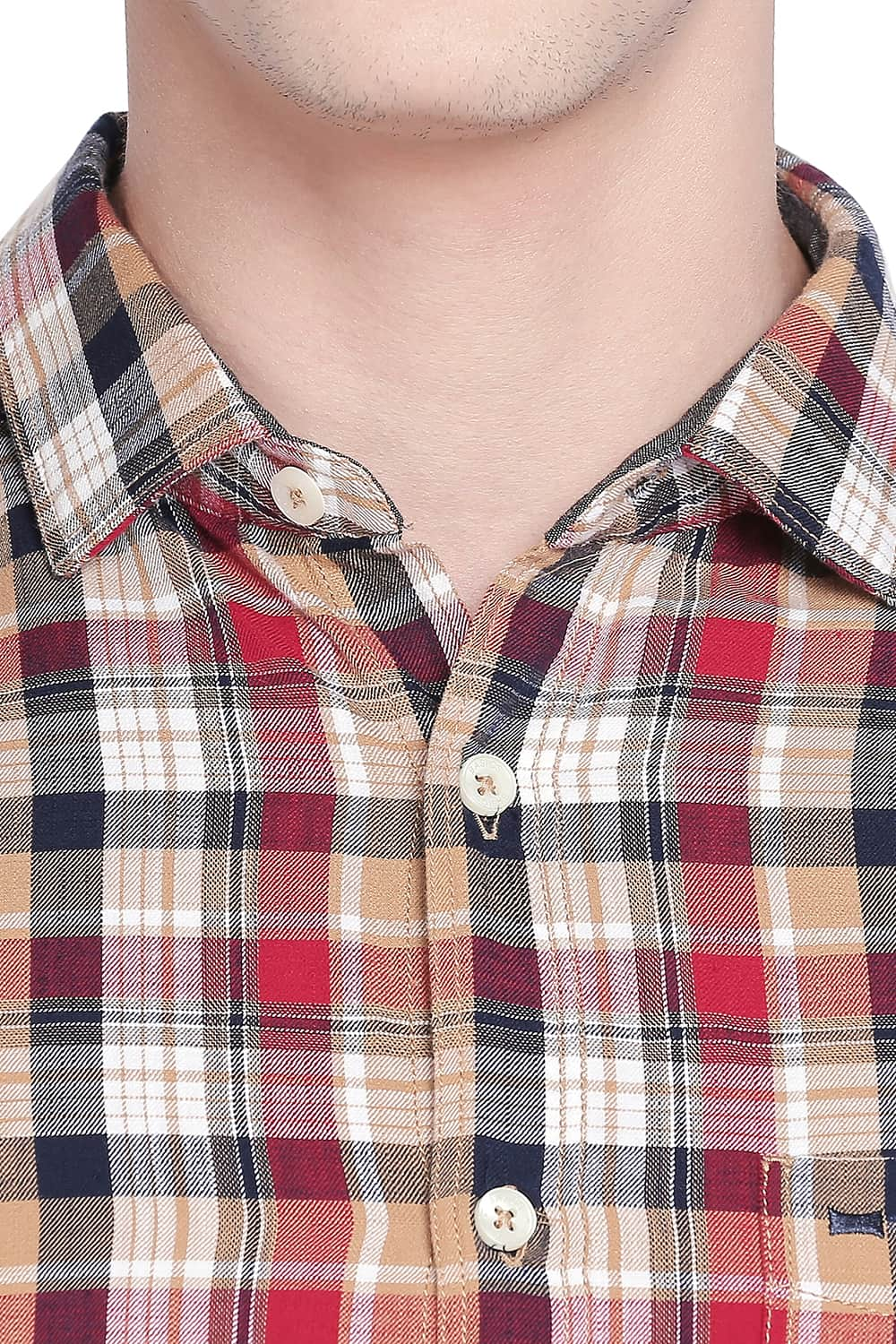 BASICS SLIM FIT CHECKS SHIRT