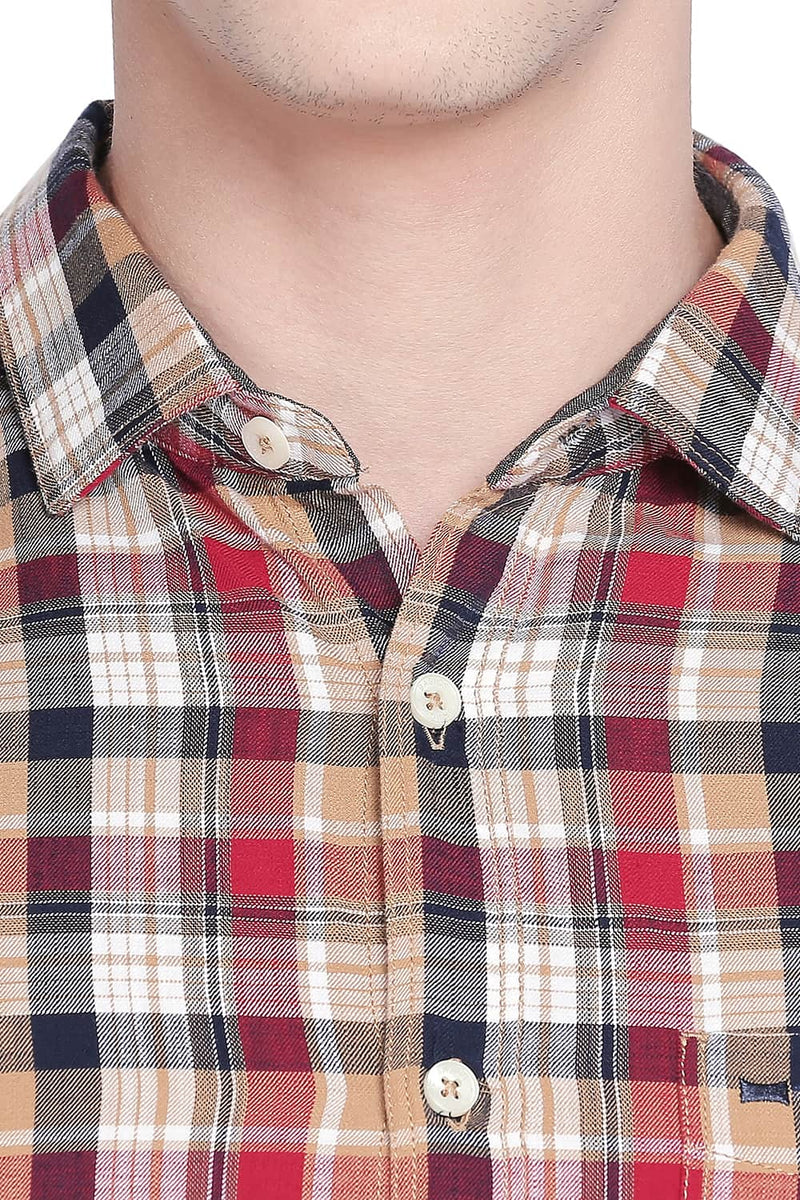 BASICS SLIM FIT CHECKS SHIRT