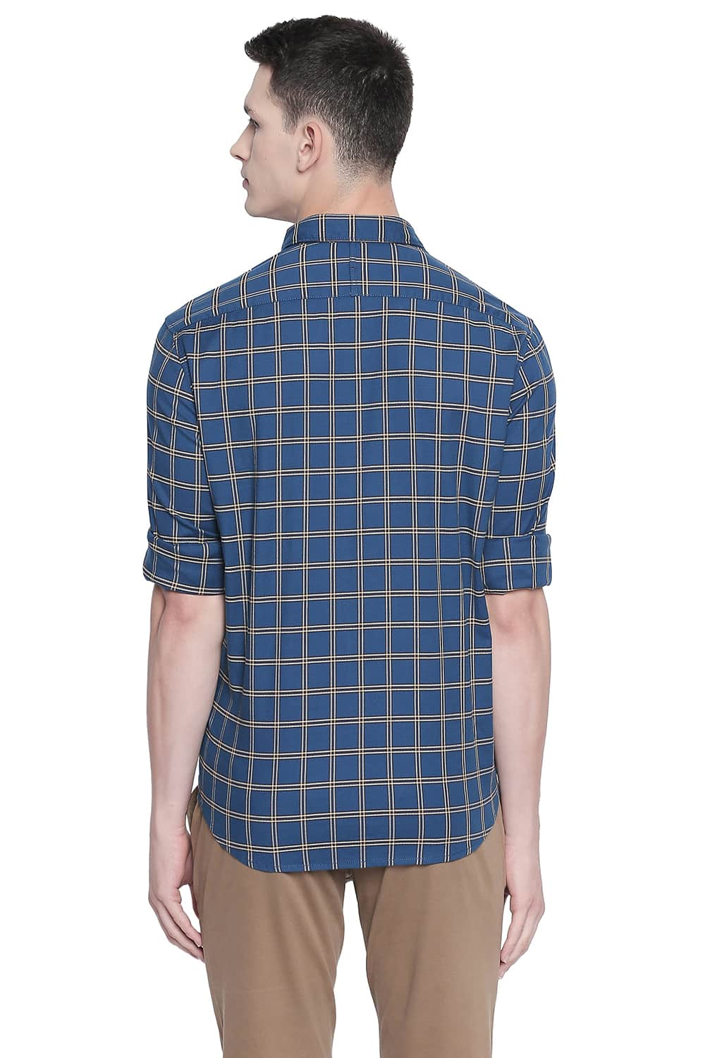 BASICS SLIM FIT CHECKS SHIRT