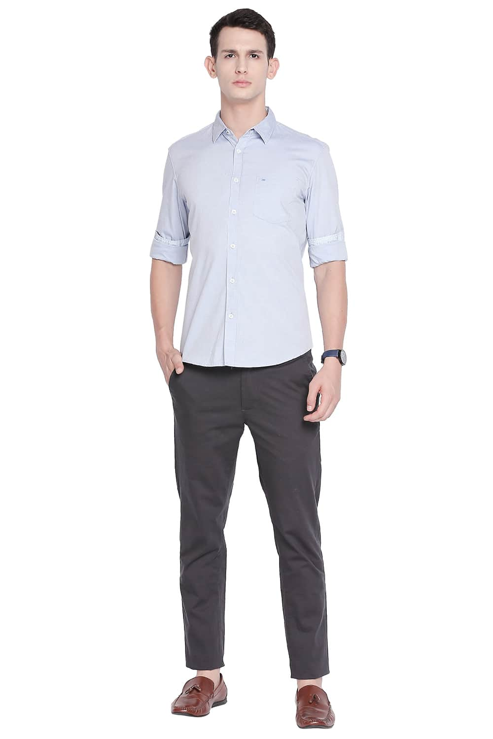 BASICS SLIM FIT OXFORD SHIRT