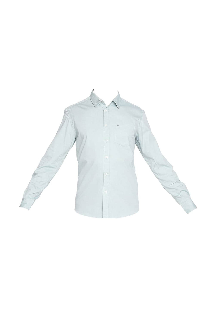 BASICS SLIM FIT DUSTY GREEN OXFORD SHIRT