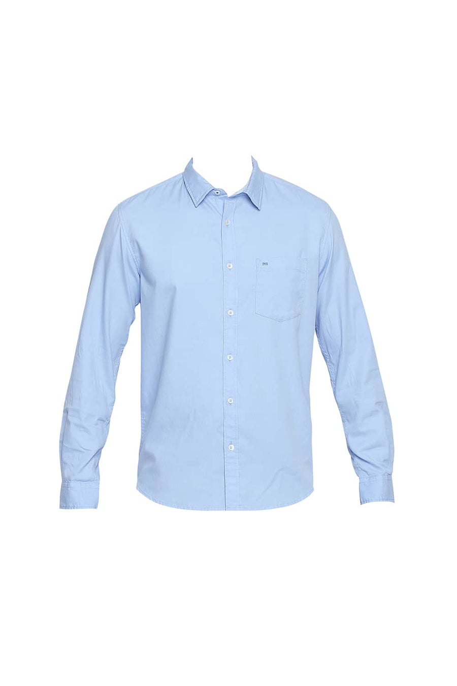 BASICS SLIM FIT BOY BLUE DOBBY SHIRT