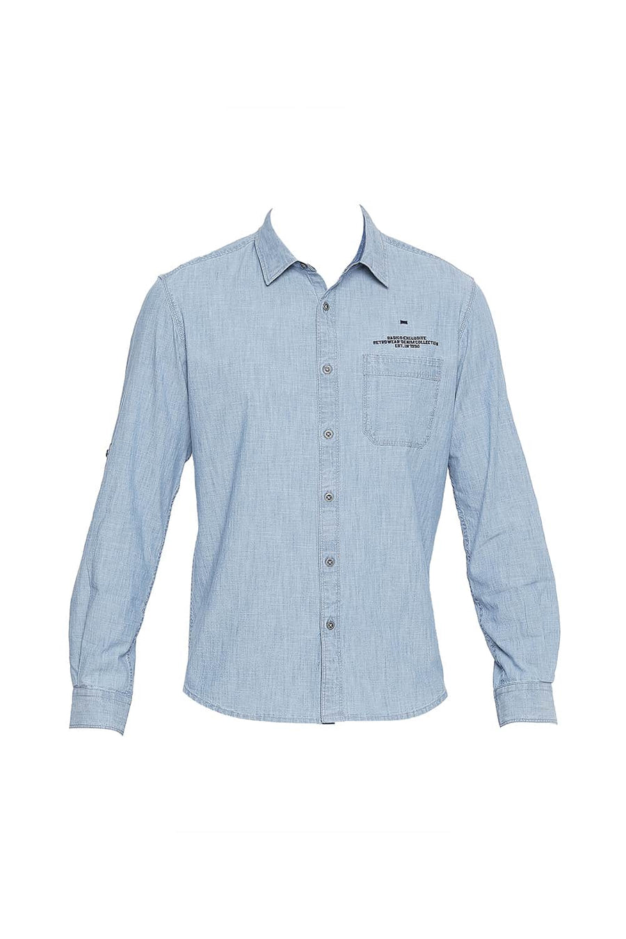 BASICS SLIM FIT BEL AIR BLUE INDIGO SHIRT