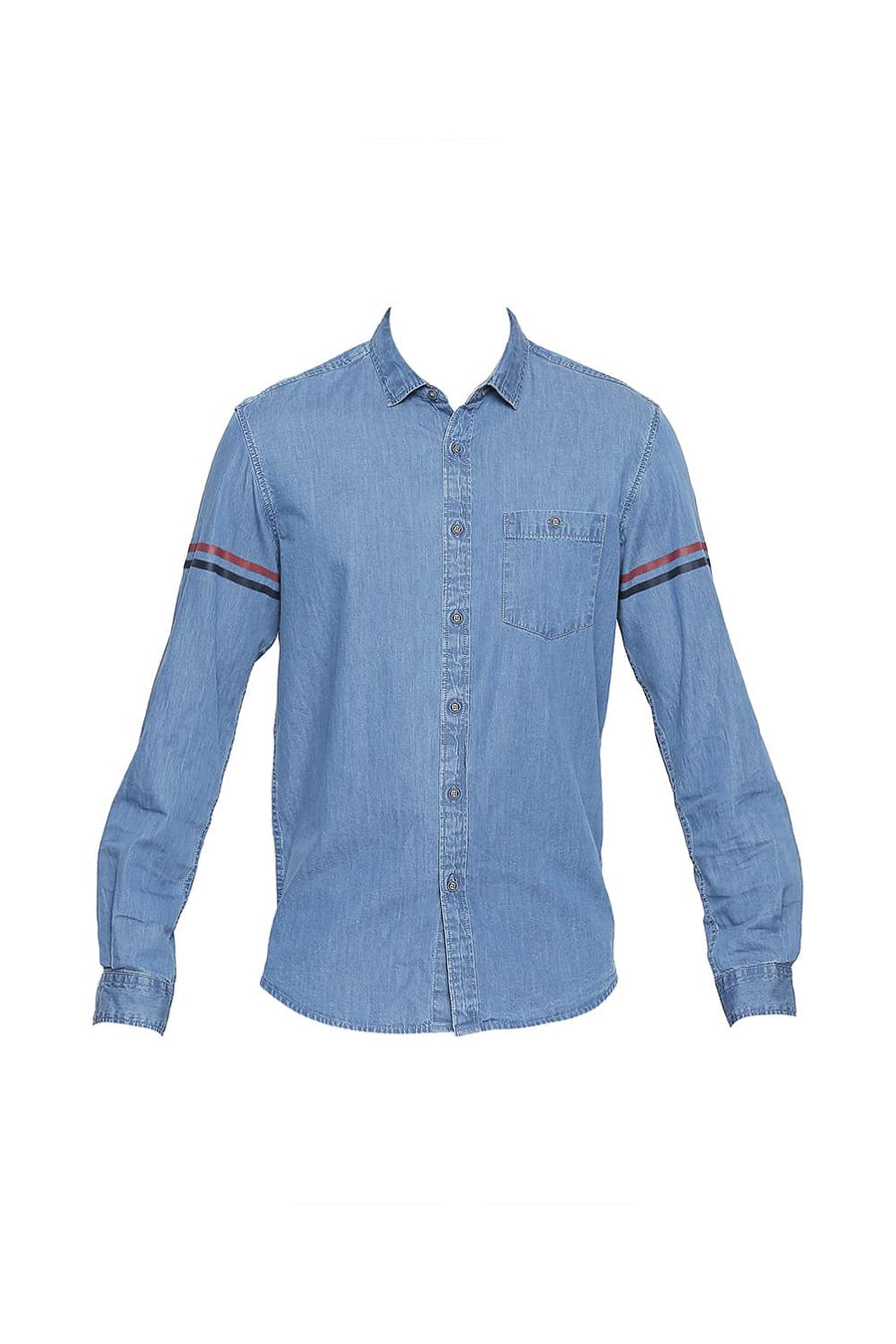 BASICS SLIM FIT CORONET BLUE INDIGO SHIRT