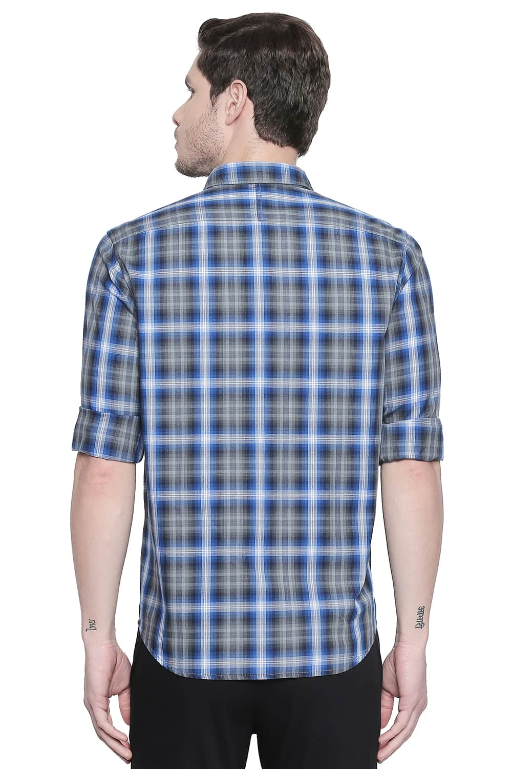 BASICS SLIM FIT CHECKS SHIRT