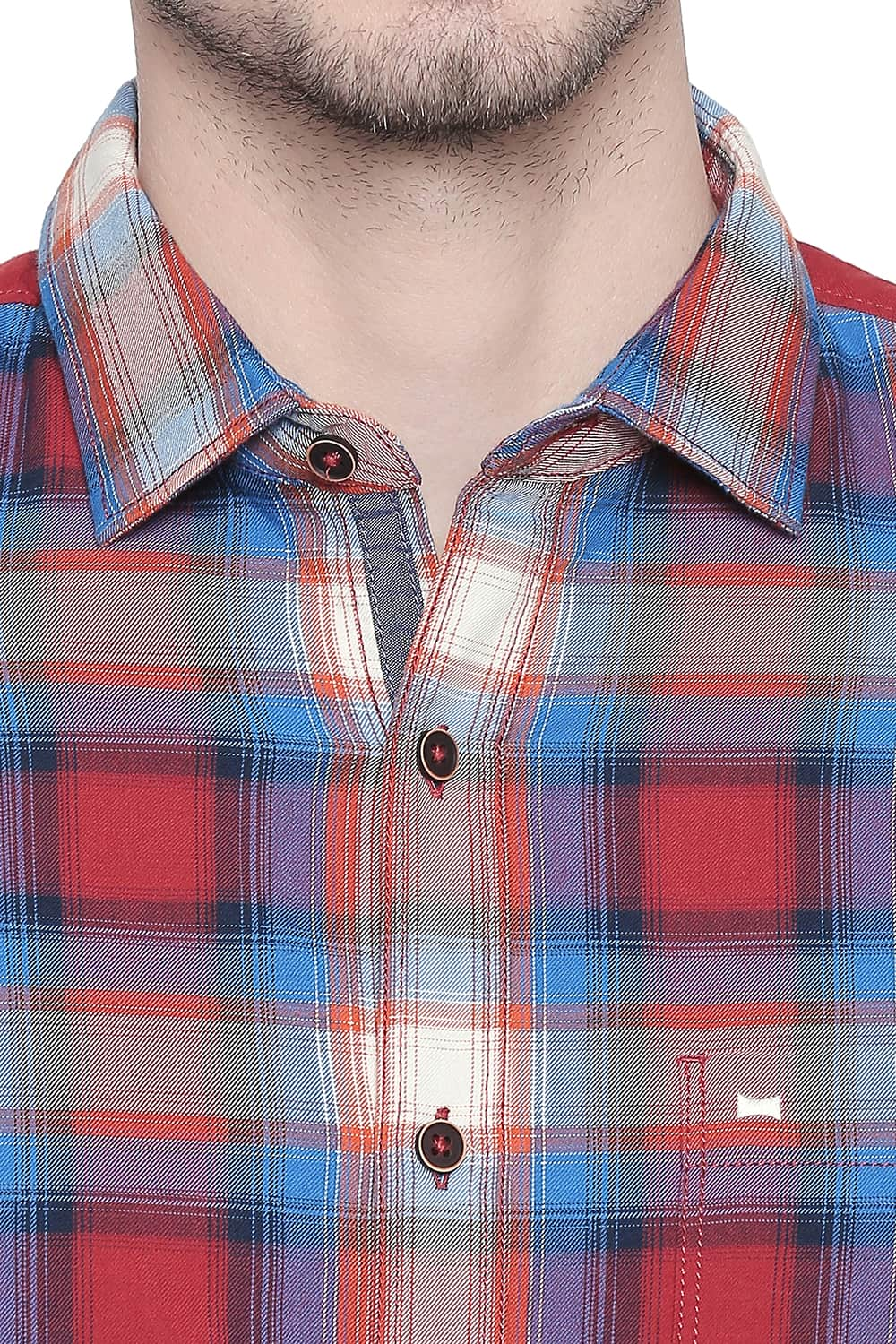 BASICS SLIM FIT CHECKS SHIRT