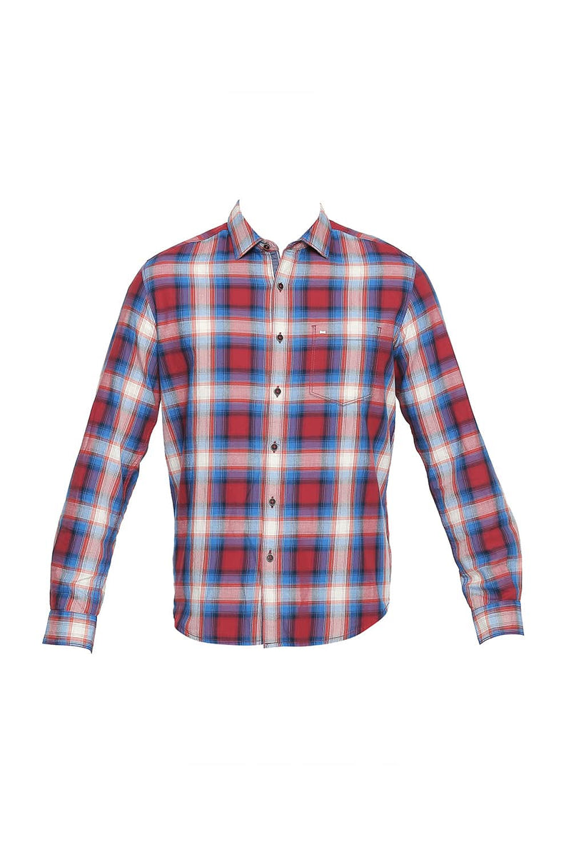 BASICS SLIM FIT CHECKS SHIRT