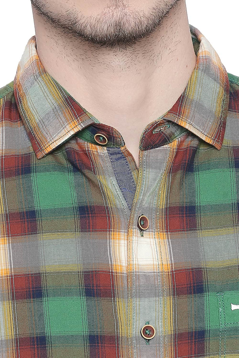 BASICS SLIM FIT CHECKS SHIRT