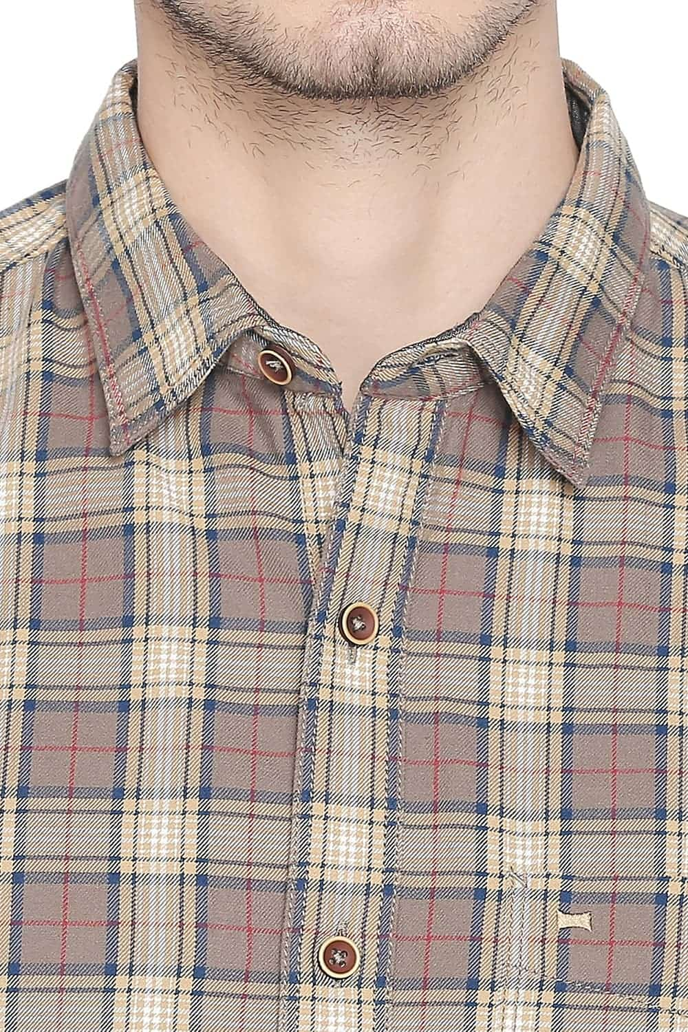 BASICS SLIM FIT CHECKS SHIRT