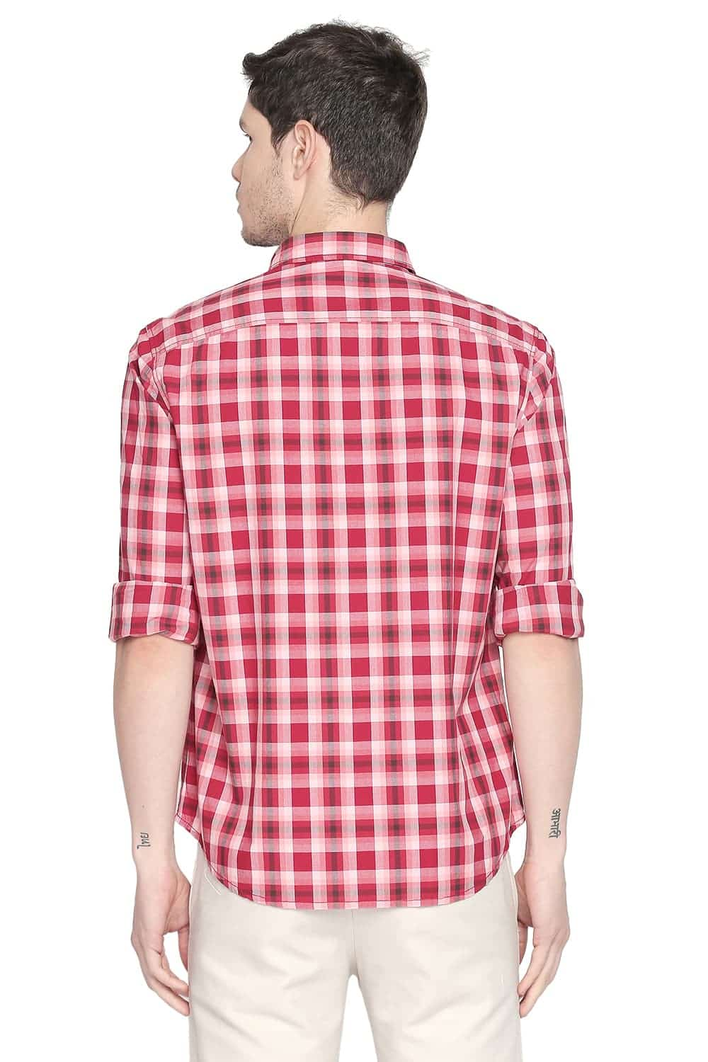 BASICS SLIM FIT CHECKS SHIRT