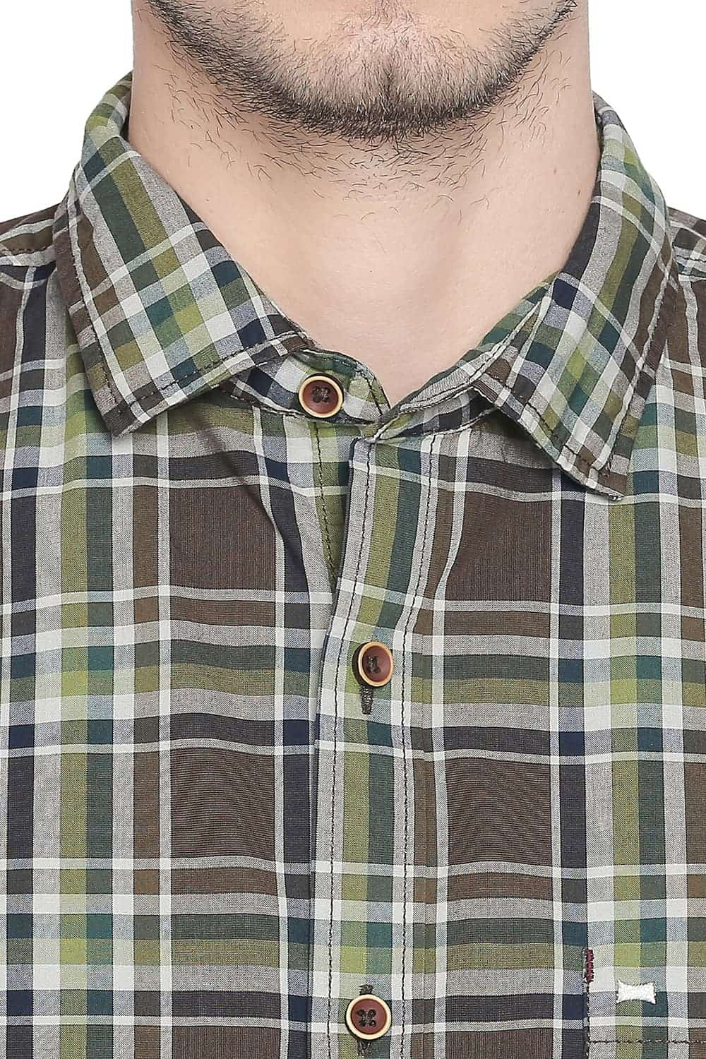 BASICS SLIM FIT CHECKS SHIRT