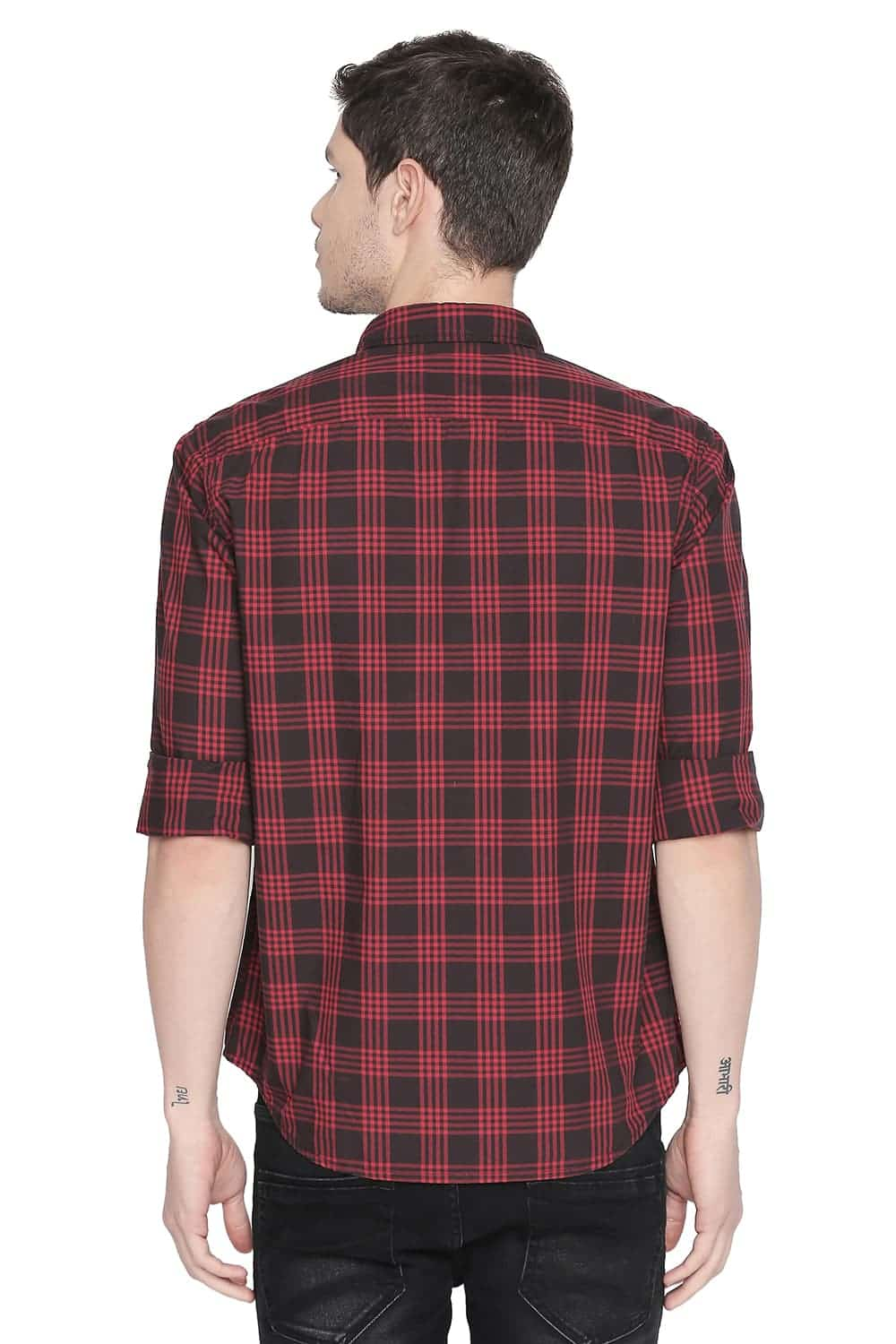 BASICS SLIM FIT CHECKS SHIRT