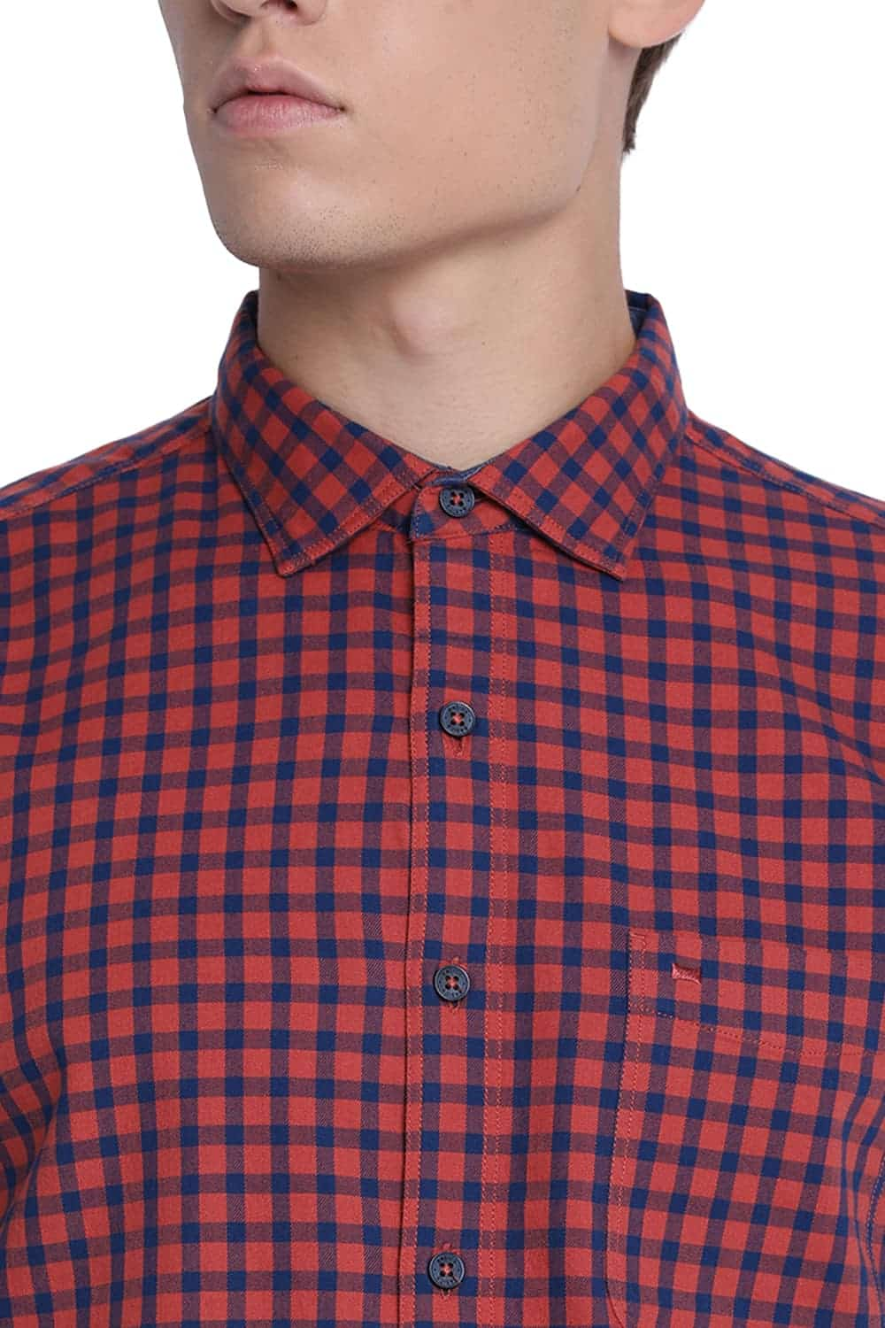 BASICS SLIM FIT CHECKS SHIRT