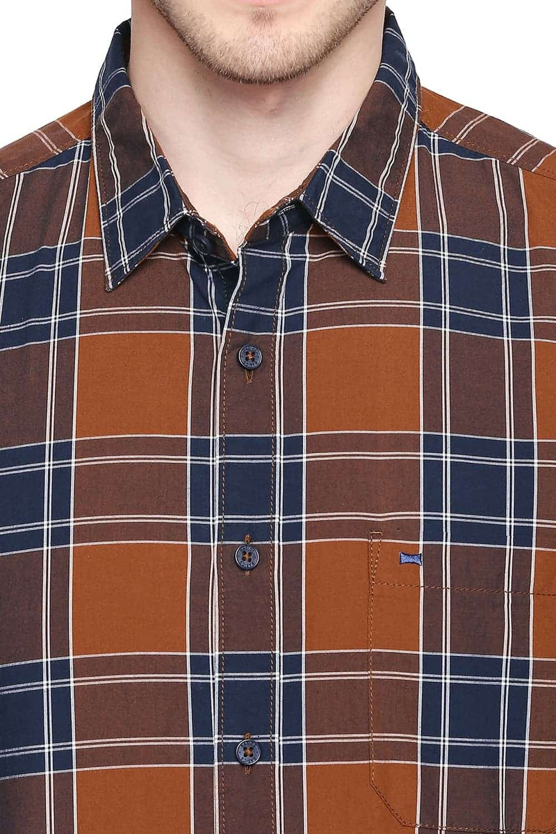 BASICS SLIM FIT CHECKS SHIRT