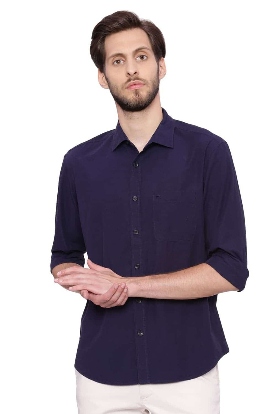 BASICS SLIM FIT ECLIPSE NAVY FILA FIL SHIRT