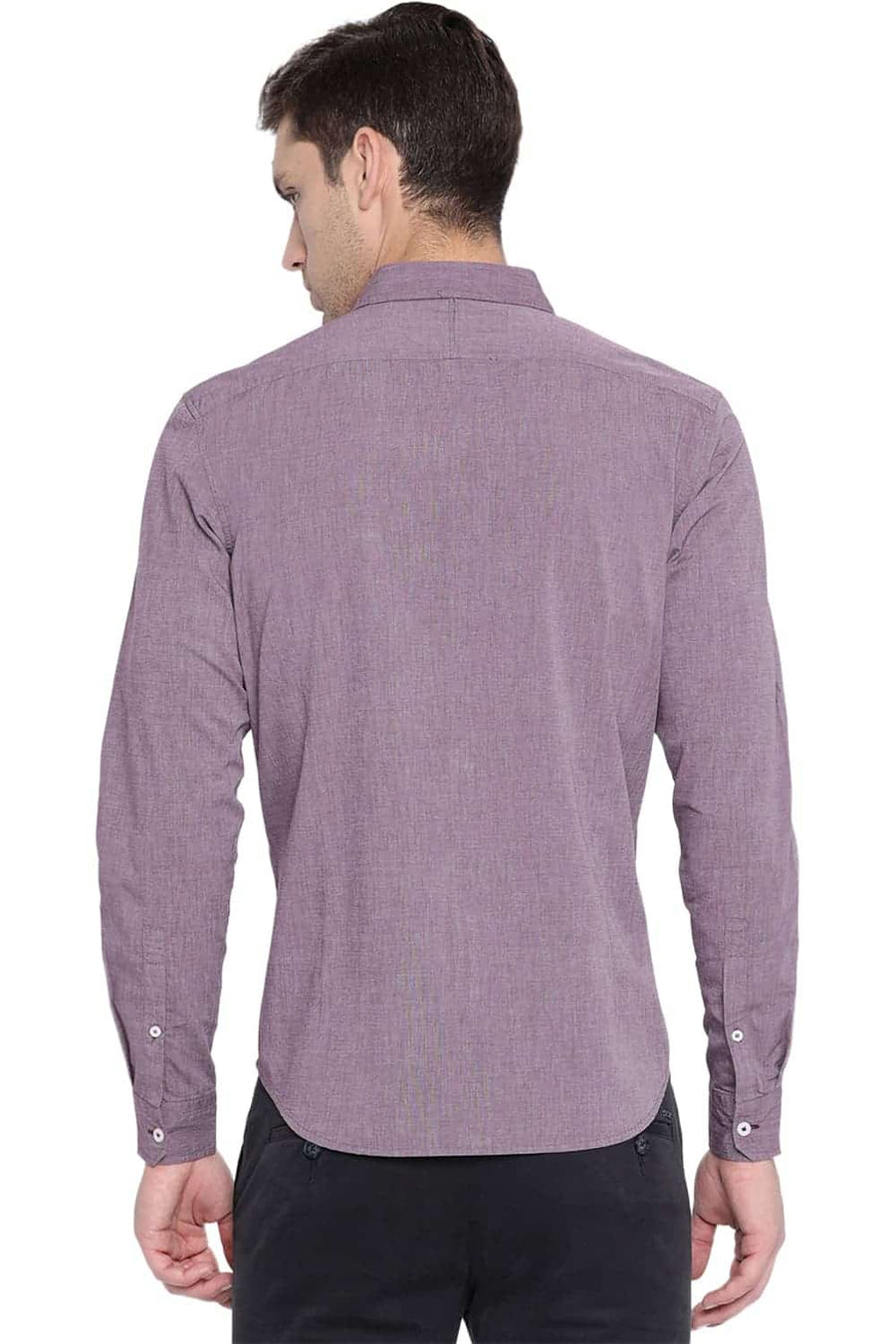 BASICS SLIM FIT ANDORRA BROWN FIL A FIL SHIRT