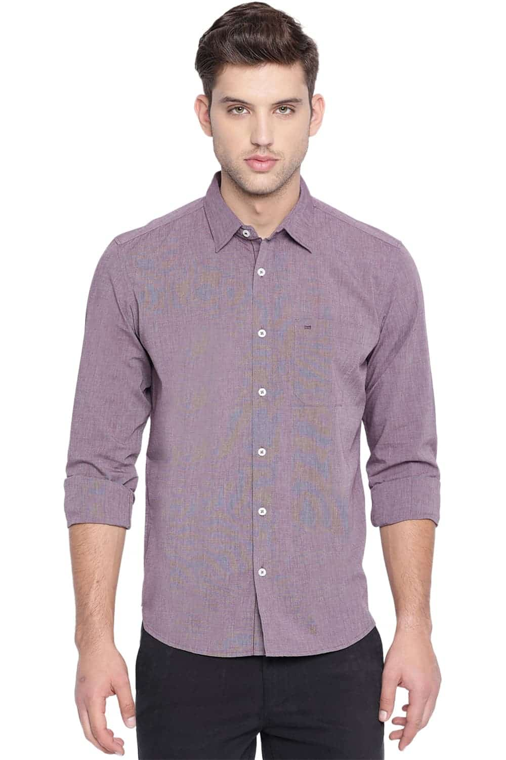 BASICS SLIM FIT FIL A FIL SHIRT