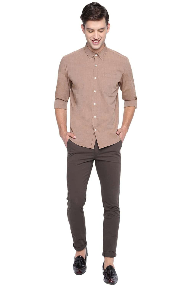 BASICS SLIM FIT FIL A FIL SHIRT