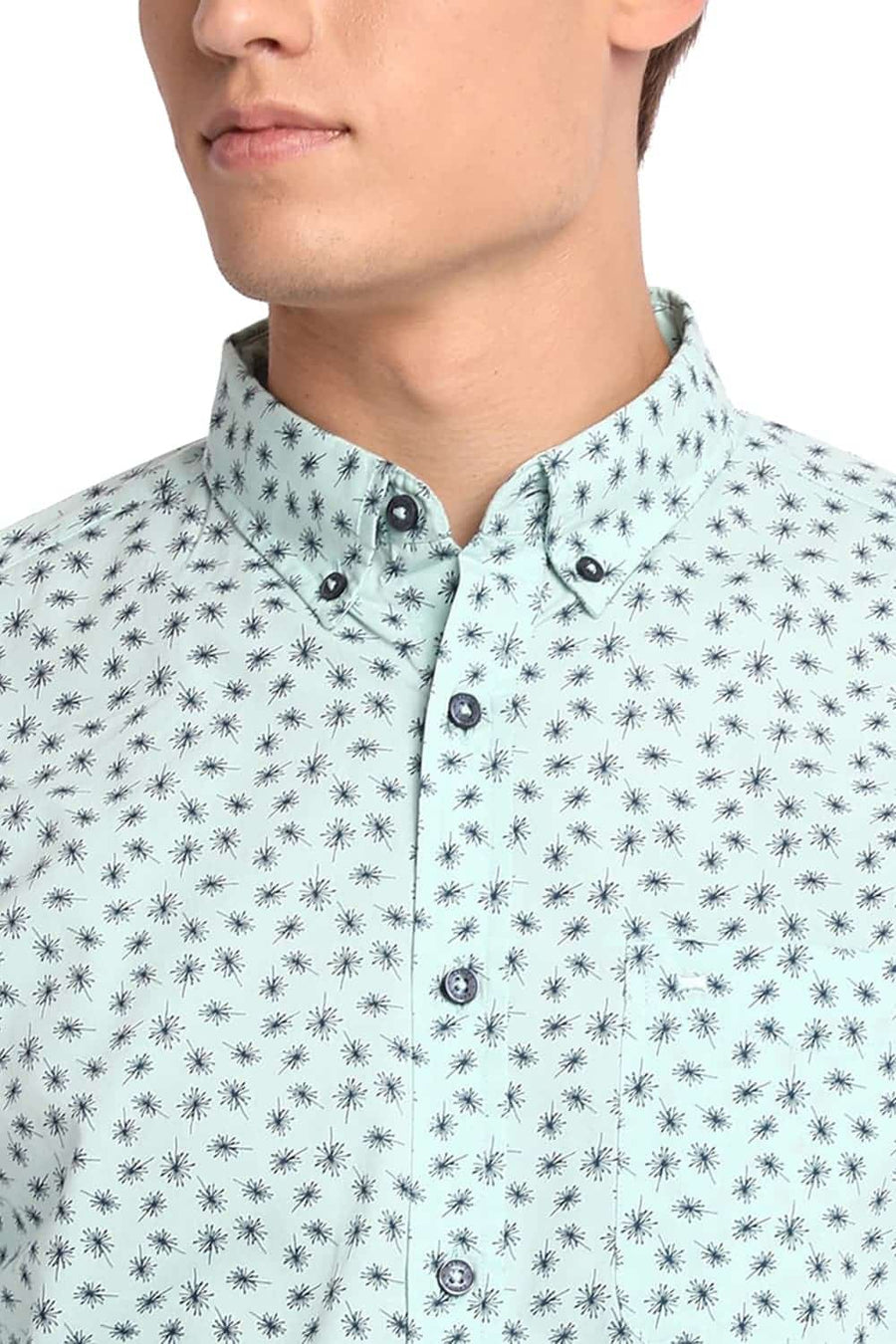BASICS SLIM FIT HONEYDEW GREEN FILA FIL SHIRT