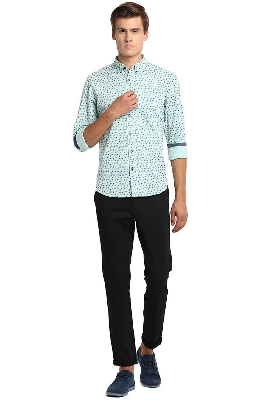 BASICS SLIM FIT HONEYDEW GREEN FILA FIL SHIRT