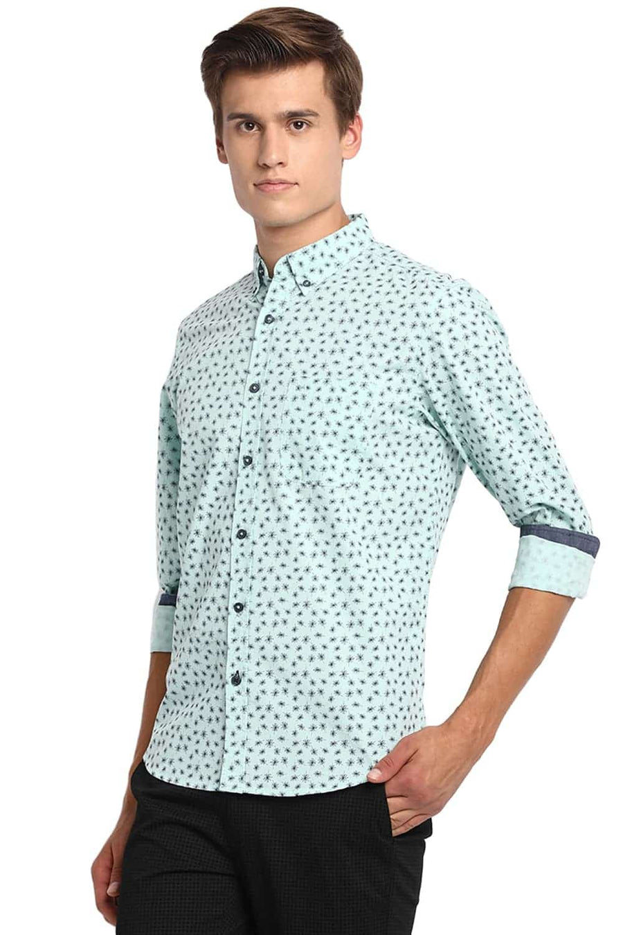 BASICS SLIM FIT HONEYDEW GREEN FILA FIL SHIRT