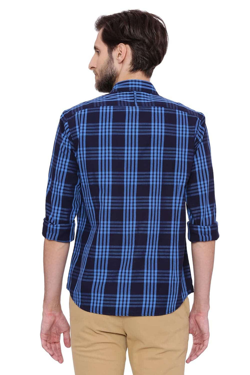 BASICS SLIM FIT CHECKS SHIRT