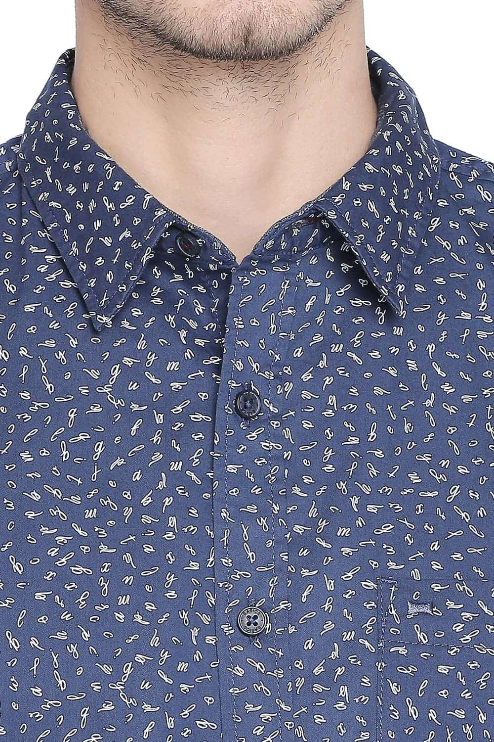 BASICS SLIM FIT PRINTED SHIRT