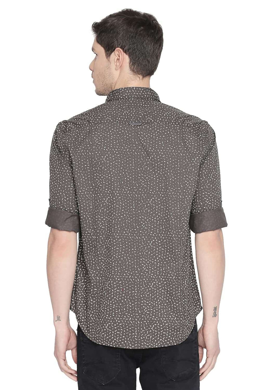 BASICS SLIM FIT LAVA ROCK PRINTED SHIRT