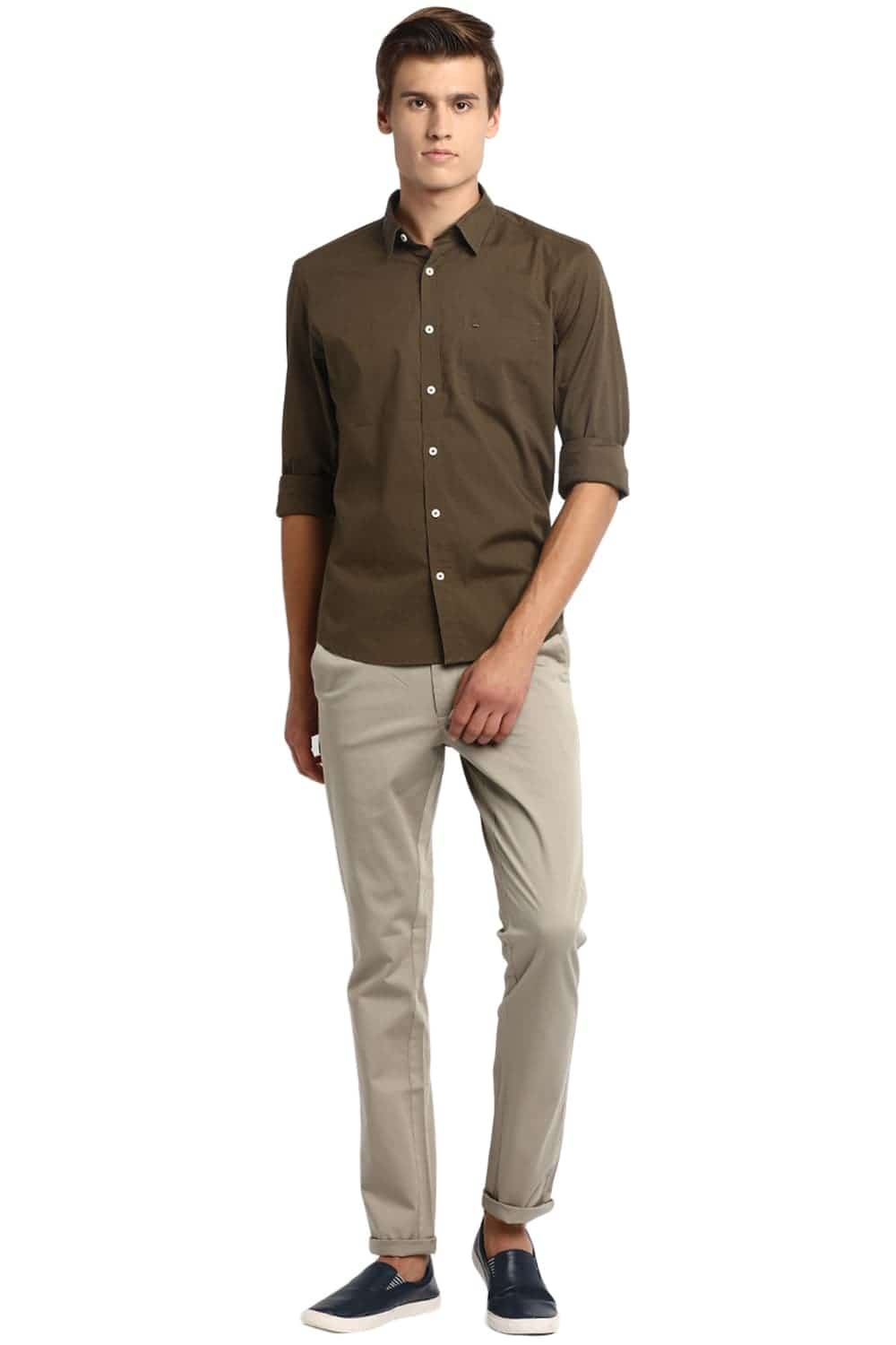 BASICS SLIM FIT STRETCH SHIRT