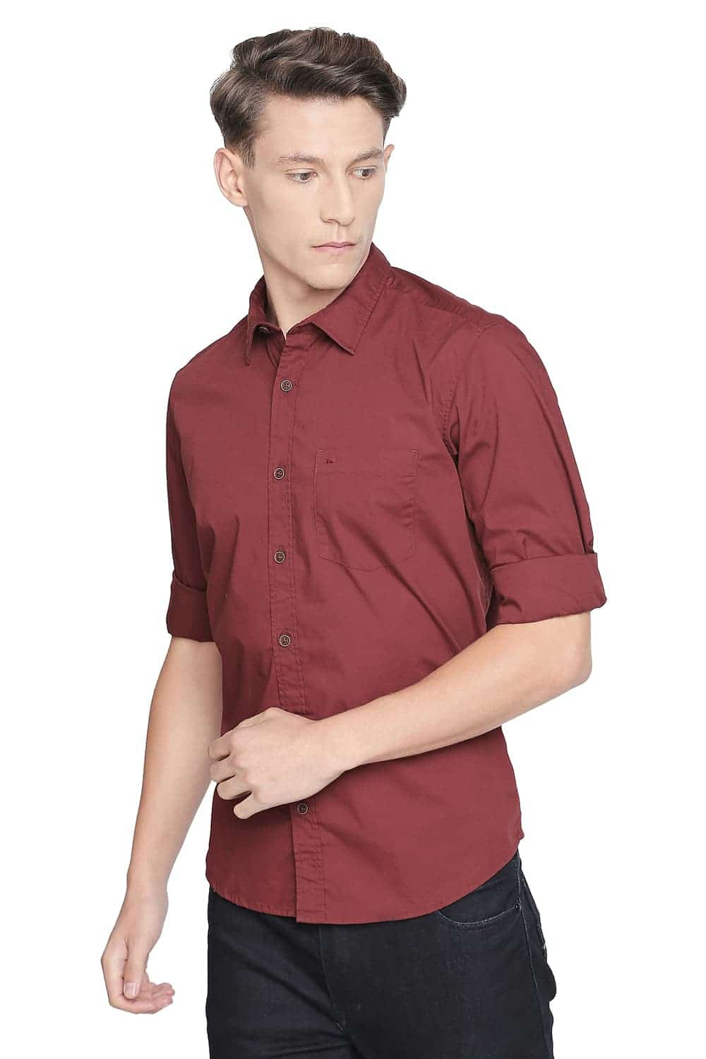 BASICS SLIM FIT STRETCH SHIRT