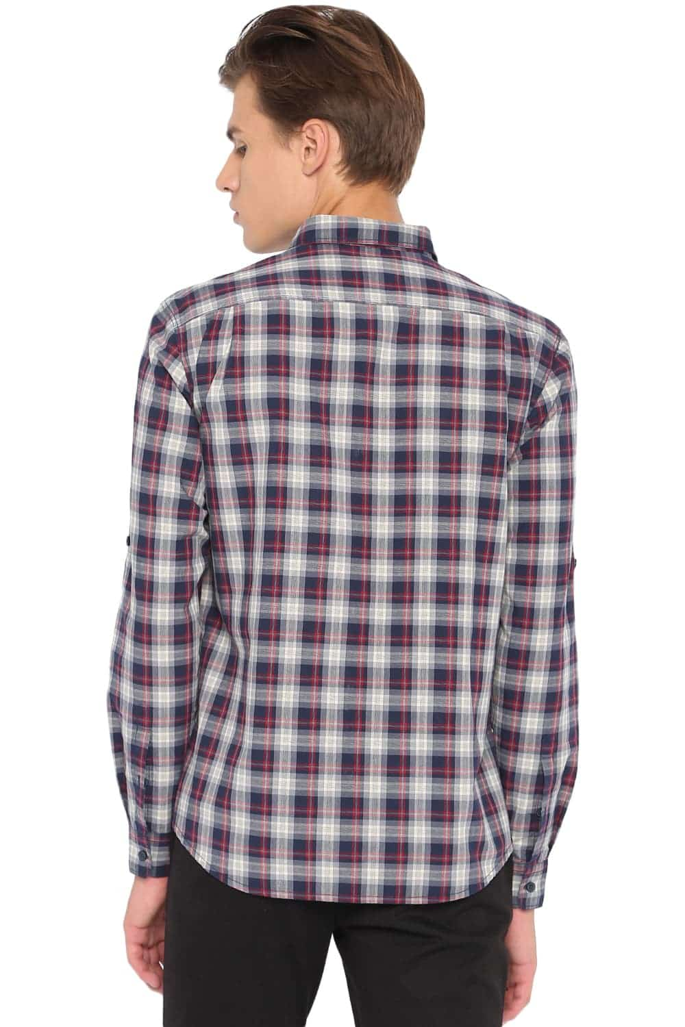 BASICS SLIM FIT CHECKS SHIRT